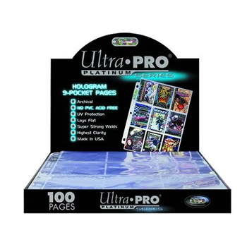 Ultra Pro 11 отверстий 9 Карманов И прорезей Стандартного размера Торговые карточки серии Silver Альбомные страницы Коллекция Книжных страниц для MGT/PKM/YGO