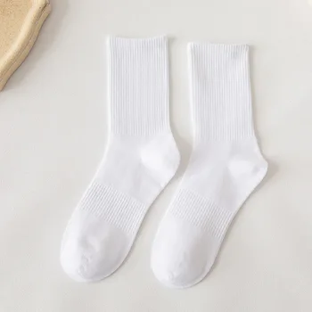 Мужские носки из чистого хлопка весной и летом, мужские носки с двумя иглами, предотвращающие впитывание мужского пота