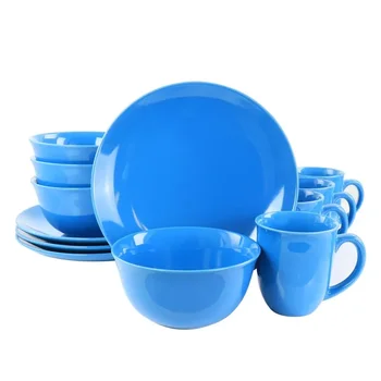 Набор посуды из синего керамогранита Mercer, 12 предметов