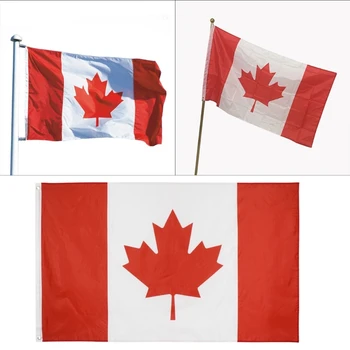 Флаг Канады Канадский флаг 3x5Ft 150D Полиэстер Флаг страны В помещении/на открытом воздухе