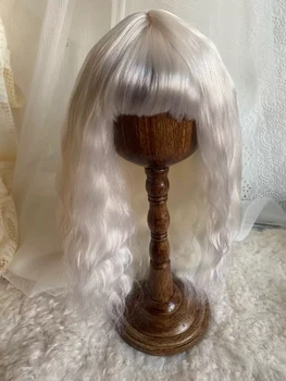 Кукольные парики для Blythe Qbaby из мохера, кремово-белые рулоны, 9-10 дюймов, для головы