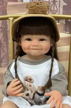 Полностью клейкая и надежная имитирующая куклу на стене, с ямочками на щеках, с длинными волосами, для косплея