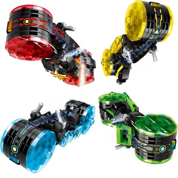 Городская война Супер Броня Робот Мотор Модель мотоцикла Строительные блоки Детские игрушки Кирпичи Подарок для детей Мальчиков