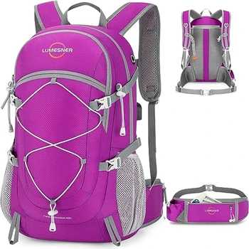 Lumesner 40L, легкий, упаковываемый складной рюкзак для путешествий, кемпинга, пеших прогулок, спорта на открытом воздухе, рюкзак для мужчин, женщин