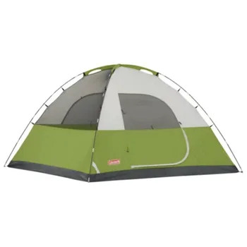 Палатка для кемпинга DZQ, 4-местная купольная палатка для кемпинга, 1 комната, Зеленая сверхлегкая палатка для кемпинга
