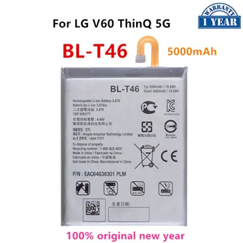 Оригинальный аккумулятор BL-T46 5000 мАч для мобильных телефонов LG V60 ThinQ 5G LMV600VM V600VM V600QM5 BL T46
