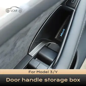 Для Tesla Model Y Model 3 2021 2022 Коробка Для Хранения Дверных Ручек Автомобиля, Передняя Дверь, Расширяющий Пространство Для Хранения Держатель Ручки, Автоаксессуары