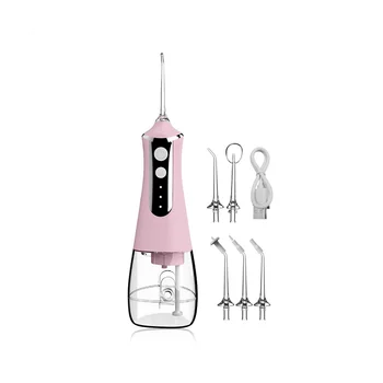 Стоматологический Ирригатор для полости рта, Машина Для чистки зубов с резьбой, 5 Насадок, 3 режима, USB Перезаряжаемый, C