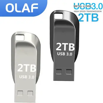 Olaf Металлический флеш-накопитель 2 ТБ/1 ТБ/512 Г Высокоскоростной USB Флэш-накопитель USB 2 ТБ Флэш-диск Pendrive Mini Memory Memori Stick для Портативных ПК