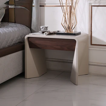 Итальянский минималистичный прикроватный столик Особой формы, Роскошная Современная минималистичная Креативная Дизайнерская Прикроватная тумбочка для спальни