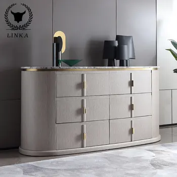 Легкий роскошный сервант из итальянского мрамора, простой настенный шкаф для гостиной, современная элитная мебель