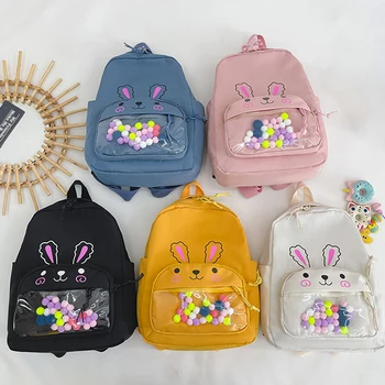 Детский школьный рюкзак с Милым Мультяшным кроликом, Детские рюкзаки, Модная Большая Вместительная дорожная сумка для мальчиков и девочек, школьная сумка для детского сада