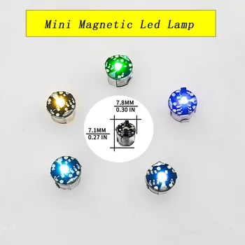 7,8 мм * 7,1 мм Мини Магнитная Светодиодная лампа Игрушки DIY Изготовление моделей Общая модель Плюс Световая Трансформация для Диорамы