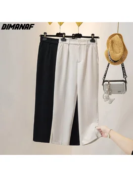 DIMANAF 2022, большие размеры, весенние длинные брюки, женские брюки оверсайз, Свободные повседневные женские брюки, брюки