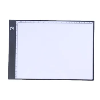 Светодиодный светильник Pad A4 с трехуровневой тусклой шкалой 33 * 23 см, доска для рисования, графический планшет, трассировочный световой короб для ПК с алмазной краской, ноутбук