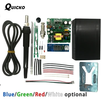 QUICKO STC T12 LED Цифровая паяльная станция DIY наборы Регулятор температуры новая версия использования для HAKKO T12 Ручка вибрационный переключатель