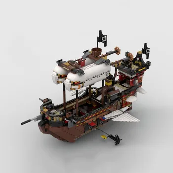 MOC Pirates Большой Дирижабль Corsair Корабли Белый Кролик Комбинированная Серия Строительные Блоки Игрушки Кирпичи Креативный Подарок для Детей