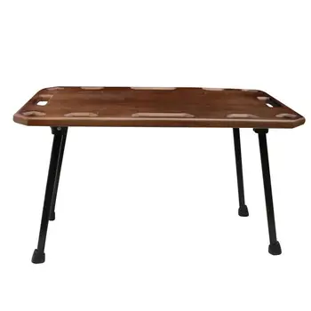 Складной стол для кемпинга, уличный стол, складной стол из массива дерева, грузоподъемность 50 кг, полый резной дизайн из дерева для