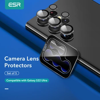 ESR Объектив камеры для Samsung Galaxy S22 Ультра Закаленное Стекло 3D Изогнутая Защитная пленка для экрана для S22 Plus S22 Ultra 5G Протектор объектива
