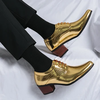 Мужская Официальная обувь Tudor Gold, Мужские Кожаные туфли-Оксфорды, Италия, 2023, Модельные туфли, Свадебные Кожаные Деловые Туфли на Шнуровке