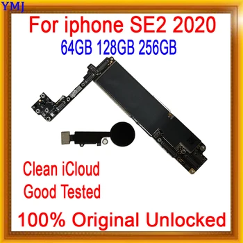 Без учетной записи ID Для Iphone SE 2020 Материнская плата Оригинальная Разблокирована С/Без сенсорной идентификационной пластины Обновление системы поддержки Материнская плата 64 ГБ 128 ГБ